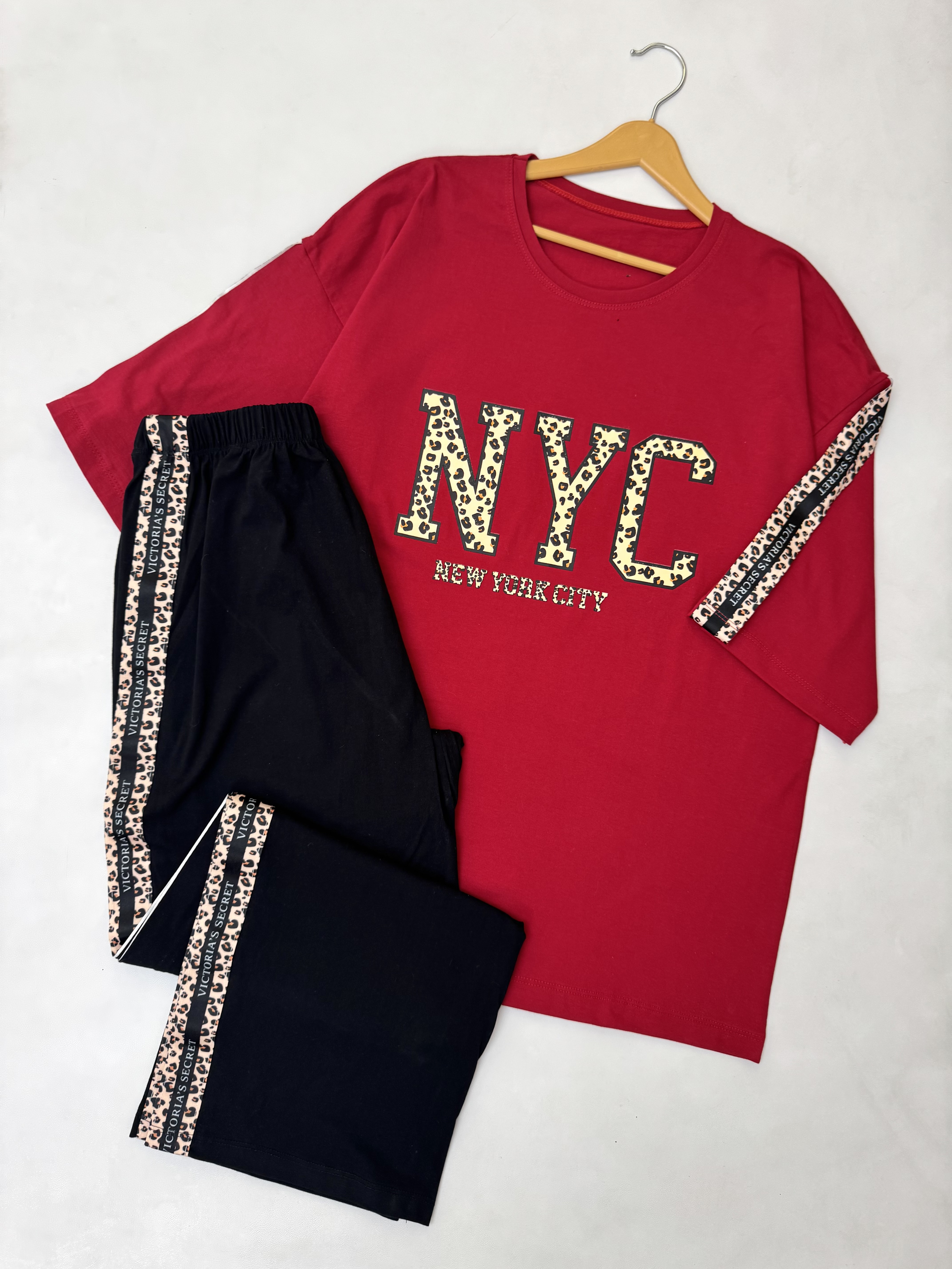 ست تیشرت شلوار لانگ پلنگی (NYC)