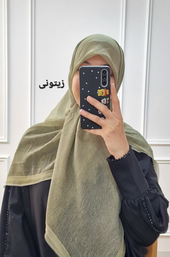 روسری حریر نخ پلیسه
