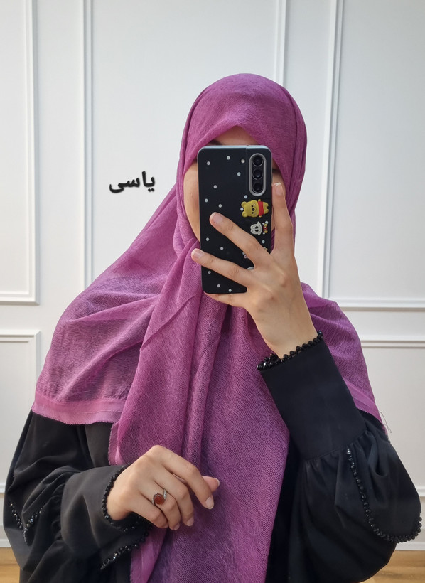 روسری حریر نخ پلیسه