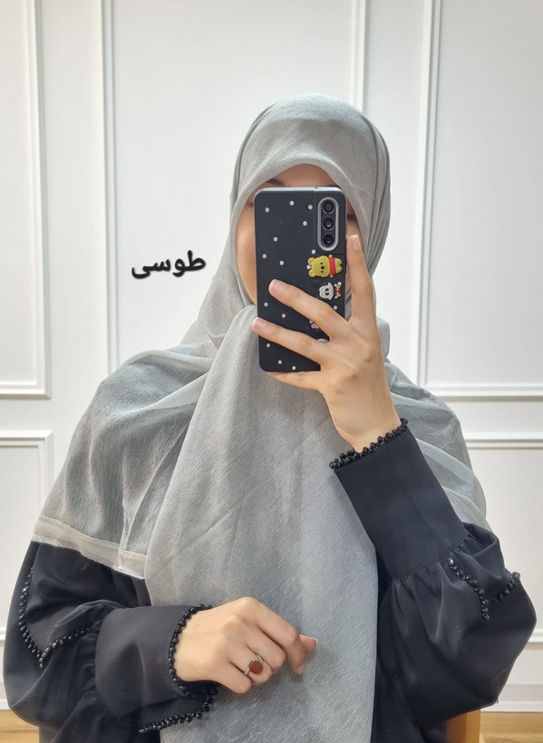 روسری حریر نخ پلیسه