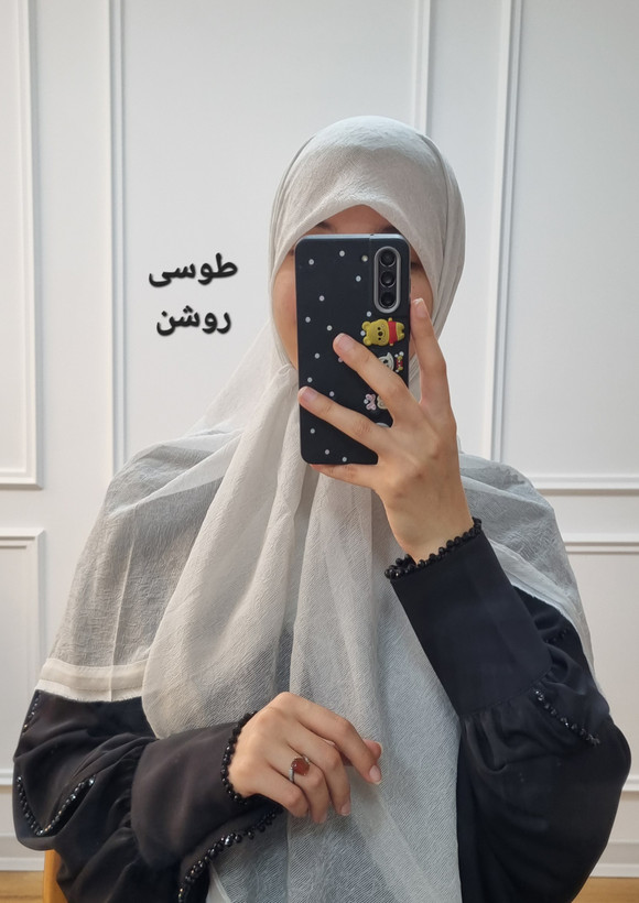 روسری حریر نخ پلیسه