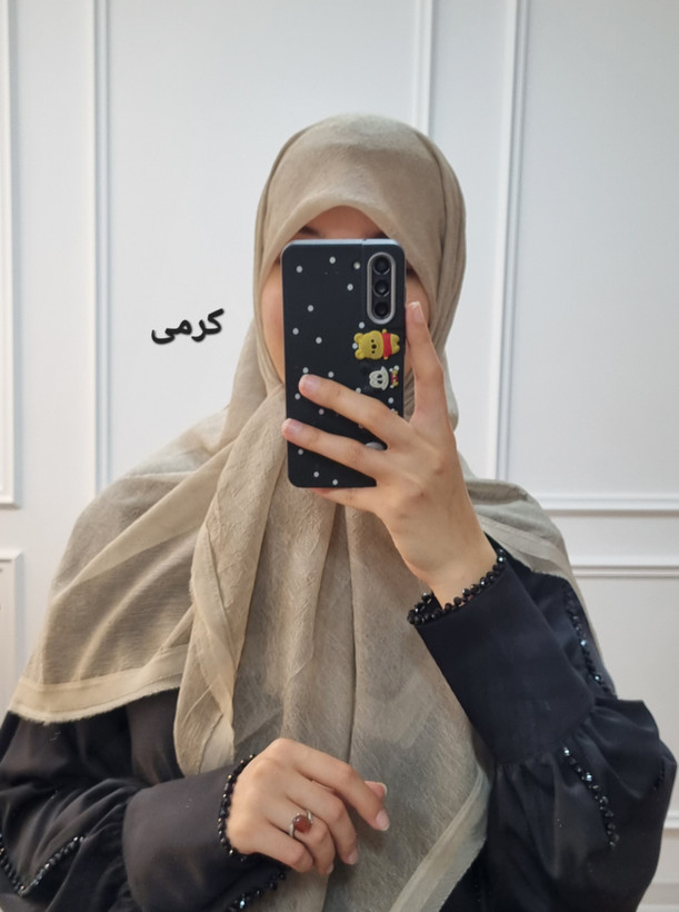 روسری حریر نخ پلیسه
