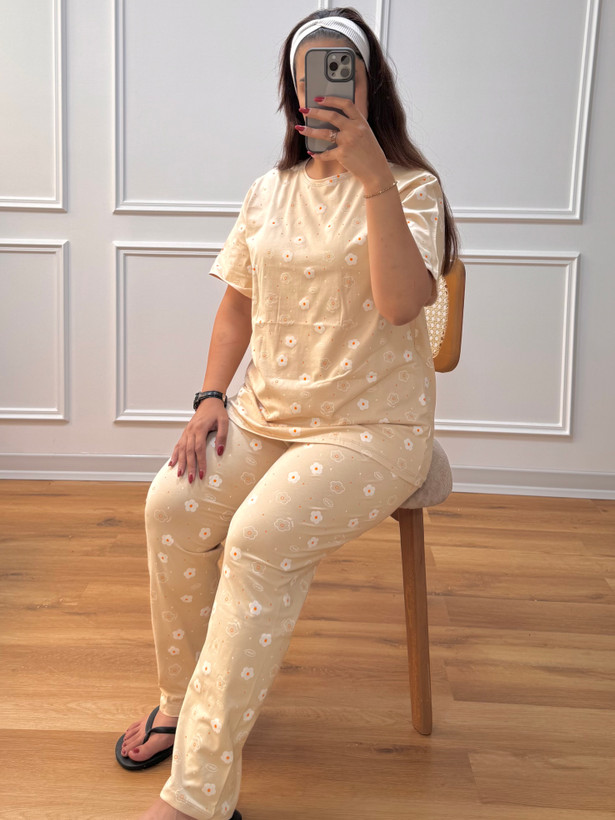 ست تیشرت شلوار سایزبزرگ (متنوع )