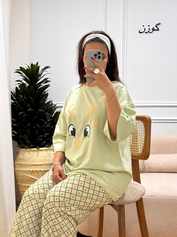 ست تیشرت شلوار فانتزی ( سایزبزرگ )