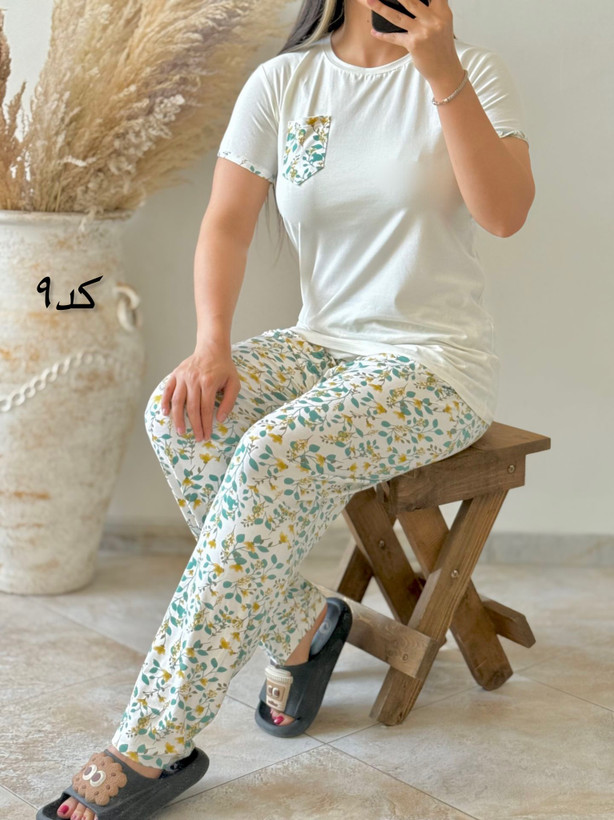 ست تیشرت شلوار( لیلیوم ساده)