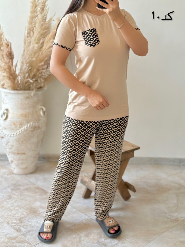 ست تیشرت شلوار( لیلیوم ساده)
